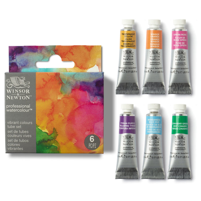 Winsor & Newton Professional Watercolour Tube Set of 6 Vibrant Colours