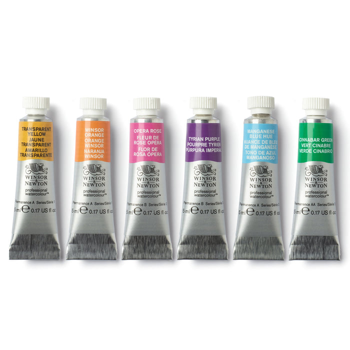 Winsor & Newton Professional Watercolour Tube Set of 6 Vibrant Colours