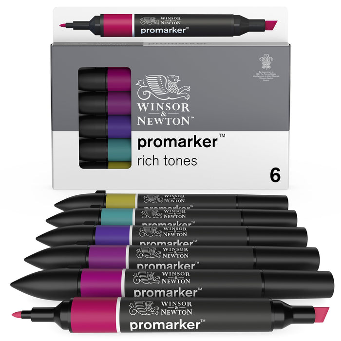 Winsor & Newton Promarker Set of 6 Rich Tones