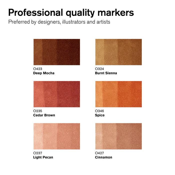 Winsor & Newton Promarker Set of 6 Skin Tones #2