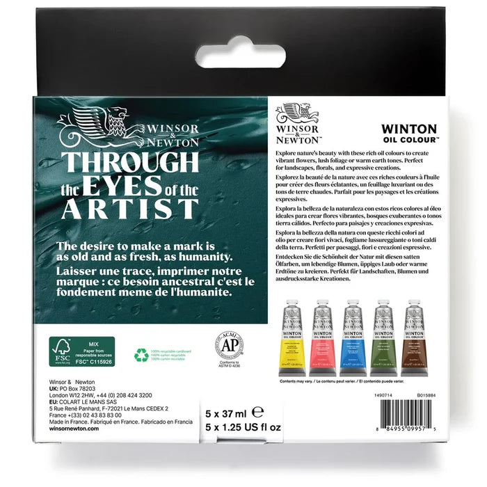 Winsor & Newton Winton Oil Colour Set of 5 x 37ml - Botanic