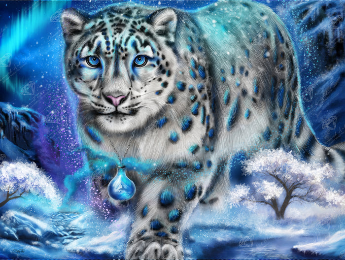 Diamond Painting Winter Guardian 29" x 22" (73.7cm x 55.6cm) / Round with 47 Colors including 2 ABs and 2 Fairy Dust Diamonds / 54,136
