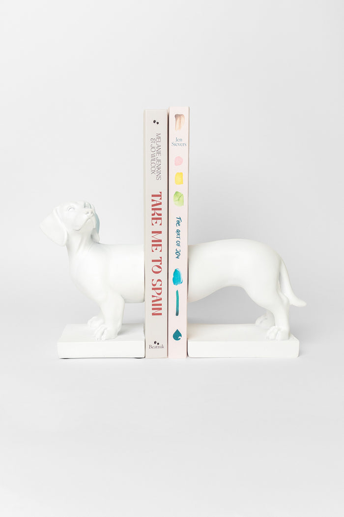 Woof Woof White Set2 Bookends