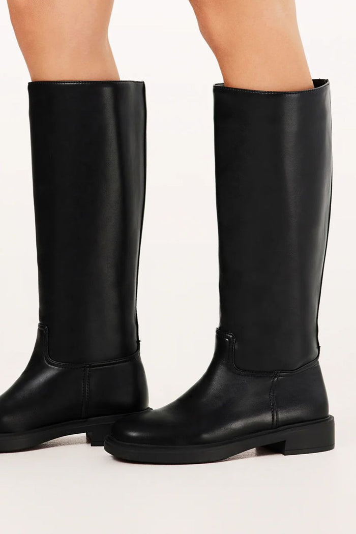 Xenith Black Knee High Flat Boot