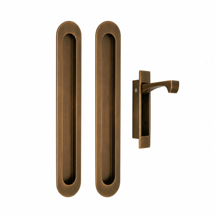Zanda Duke Flush Pull Kit 250 x 40mm Ember Bronze 5268.EB - The Blue Space